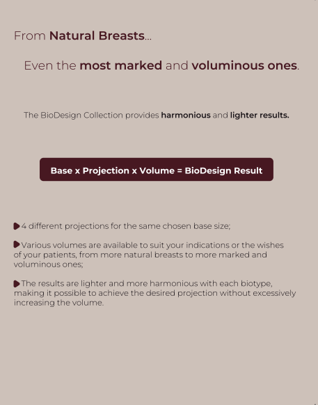 BioDesign - De pechos naturales, incluso las más marcadas y voluminosas.